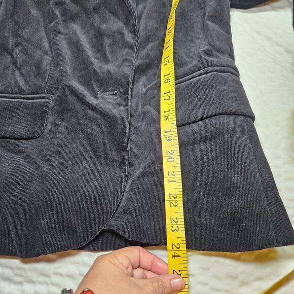 Old Navy Corduroy Blazer Womens XSmall Black Vintage Y2K Stretch Preppy Academia - Picture 6 of 8